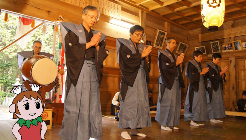 写真：「御田植神事」新潟県佐渡市・五所神社（2月6日）