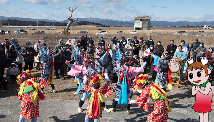 写真：「安波祭」福島県双葉郡浪江町請戸・苕野神社（くさのじんじゃ）（2月第3日曜日）