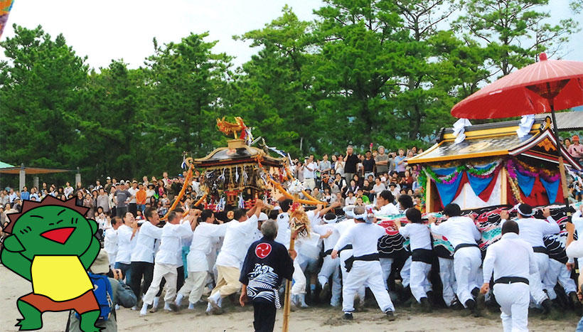 写真：「興津八幡宮大祭」高知県高岡郡四万十町・八幡宮（10月15日）