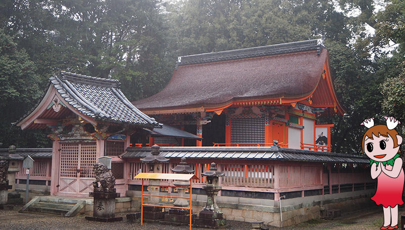 写真：<ruby><rb>雙栗神社</rb><rt>さぐりじんじゃ</rt></ruby>（京都府久世郡久御山町佐山双栗鎮座）