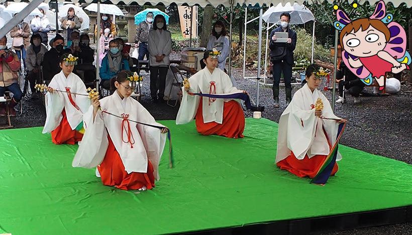 写真：<ruby><rb>雙栗神社</rb><rt>さぐりじんじゃ</rt></ruby>（京都府久世郡久御山町佐山双栗鎮座）