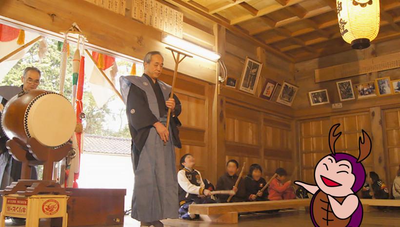 写真：「御田植神事」新潟県佐渡市・五所神社（2月6日）