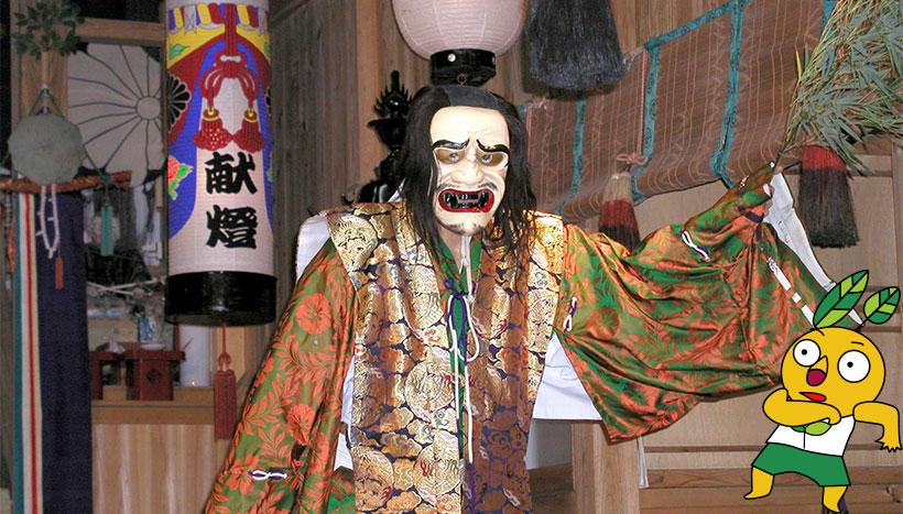 写真：「比婆斎庭神楽」広島県庄原市高野町・比和町の各神社（11月～12月）