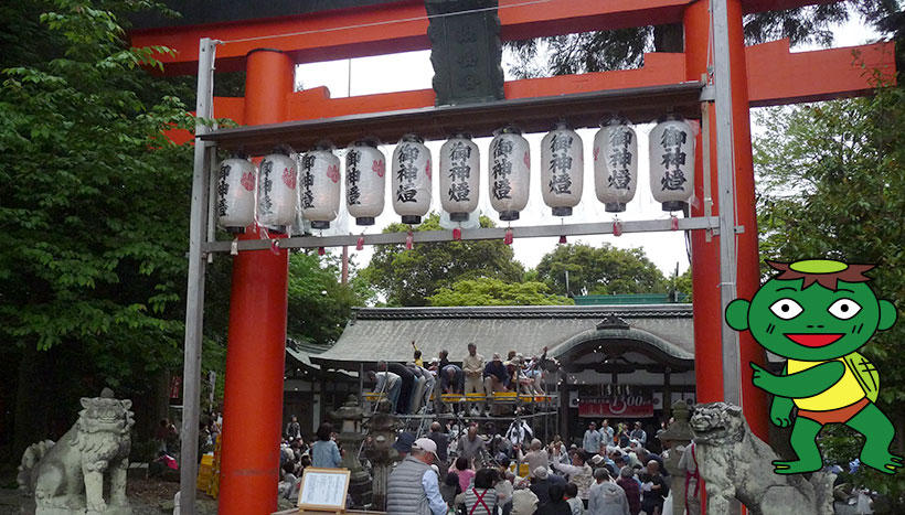 写真：「御霊神社太々神楽祭」奈良県五條市霊安寺町・御霊神社（4月第4日曜日隔年）