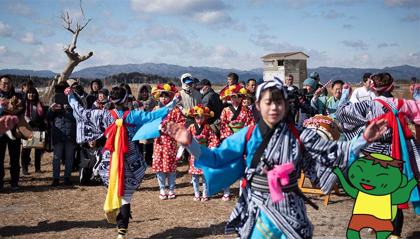 写真：「安波祭」福島県双葉郡浪江町請戸・苕野神社（くさのじんじゃ）（2月第3日曜日）