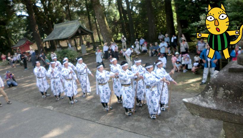 写真：「御田植祭り」鹿児島県南九州市・飯倉神社（7月第1日曜日）