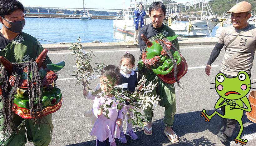 写真： 「呼子八幡神社おくんち」佐賀県唐津市呼子町・八幡神社（10月第3日曜日）