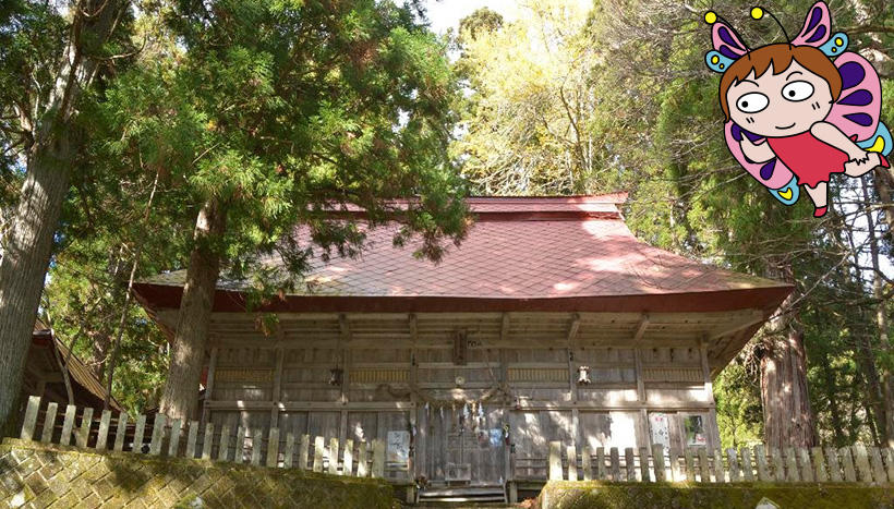 写真：大宮諏訪神社（長野県北安曇郡小谷村大字中土鎮座）