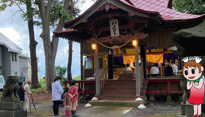 写真：八幡宮（青森県五所川原市大字唐笠柳鎮座）