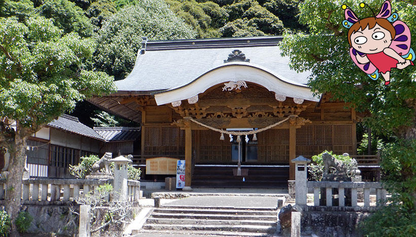 写真：<ruby><rb>田耕神社</rb><rt>たすきじんじゃ</rt></ruby>（山口県下関市豊北町大字田耕鎮座）