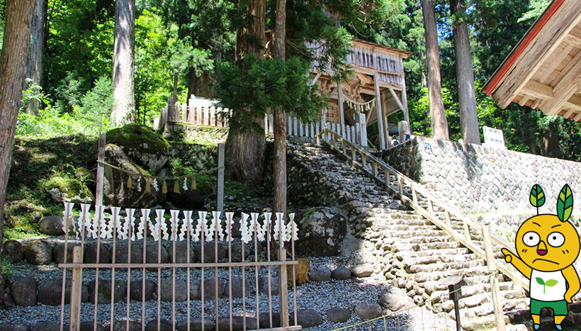写真：<ruby><rb>白山中居神社</rb><rt>はくさんちゅうきょじんじゃ</rt></ruby>（岐阜県郡上市白鳥町石徹白鎮座）